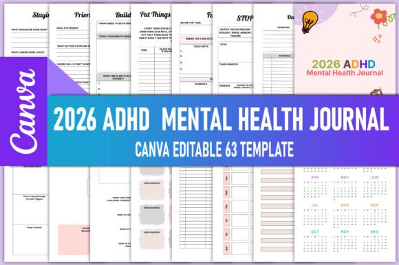 2026 ADHD Mental Health Journal KDP