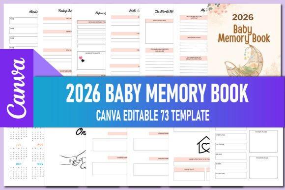 2026 Baby Memory Book Canva