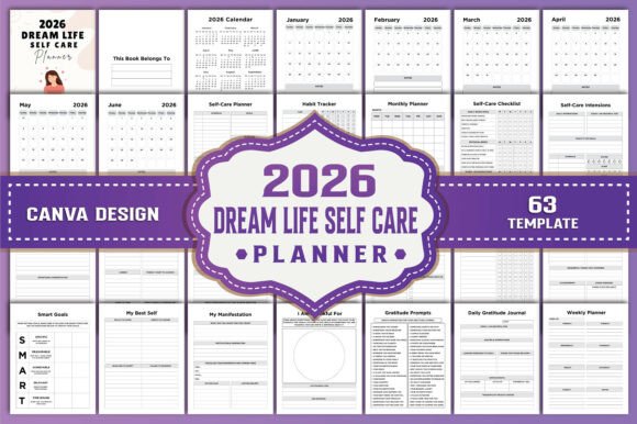 2026 Dream Life Self Care Planner