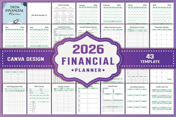 2026 Financial Planner Canva KDP