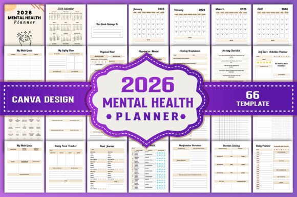 2026 Mental Health Planner Canva KDP: Your Customizable, Print-Ready Companion for Real-Life Emotional Wellness