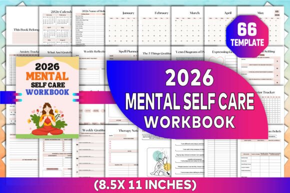 2026 Mental Self Care Workbook Canva KDP: A Practical, Fully Customizable Interior for Intentional Planning