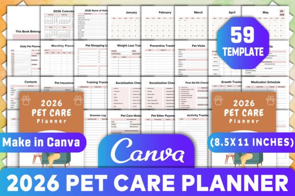 2026 Pet Care Planner Canva KDP: A Flexible, Print-Ready Tool for Organized Pet Ownership