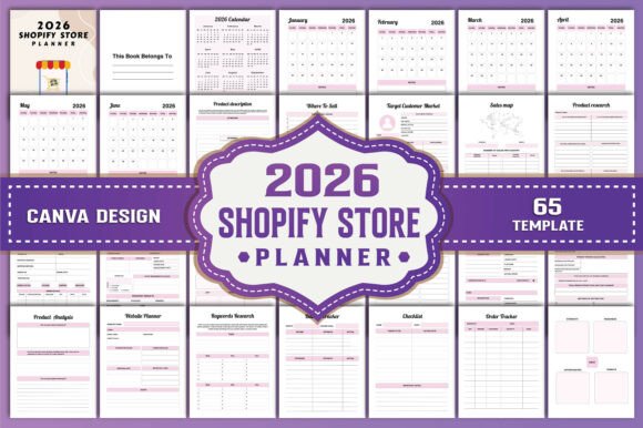 2026 Shopify Store Planner Canva KDP: Your All-in-One Business Roadmap for E-Commerce Success