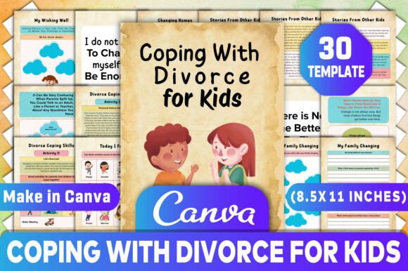 Coping with Divorce for Kids Canva KDP
