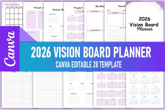 Design Your 2026 With Purpose: The Editable Vision Board Planner Built for Real Life