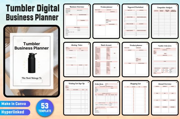 Digital Tumbler Business Planner: Your All-in-One Launchpad for Tumbler Entrepreneurs