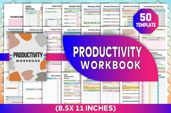 Productivity Workbook Canva KDP: Your All-in-One Planning System—Ready to Customize, Print, and Use Today